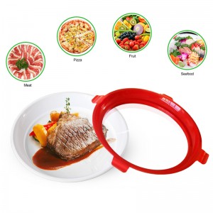 Round Catering Lids Creative Reusable-stackable Food Preservation Tray Freshfood Storage Container Eco Food Plastic Tray